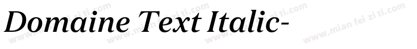 Domaine Text Italic字体转换